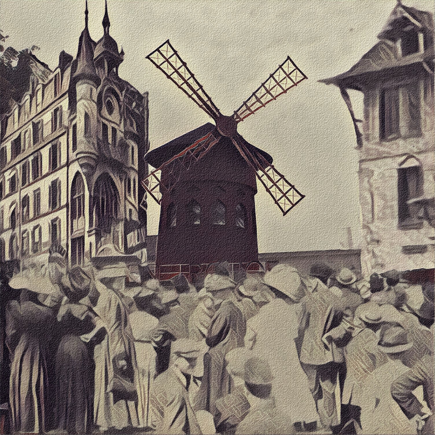 crowd at moulin rouge